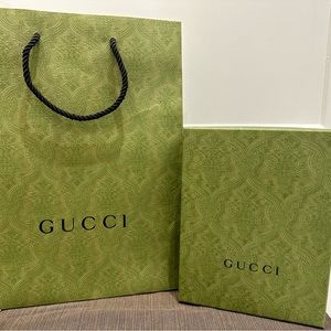 Authentic GUCCI gift box and matching gift bag